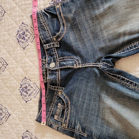 Maurices Straight Cut Jeans Loose Belt Loop Sz 3/4 - Picture 5 of 8